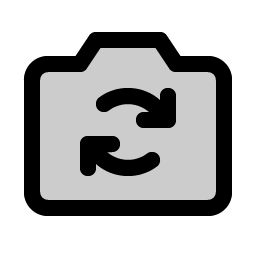 camera rotate duotone icon