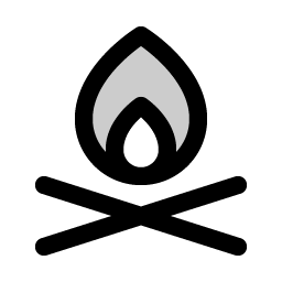 campfire duotone icon