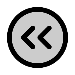 caret circle double left duotone icon