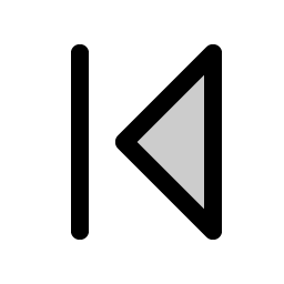 caret line left duotone icon