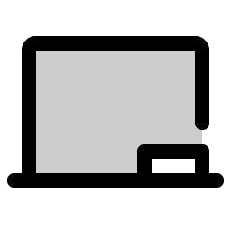 chalkboard simple duotone icon