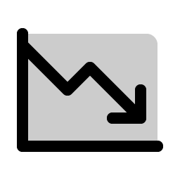 chart line down duotone icon