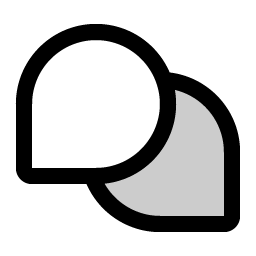 chats teardrop duotone icon