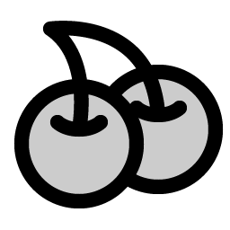 cherries duotone icon