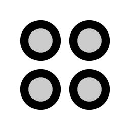 circles four duotone icon