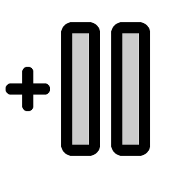 columns plus left duotone icon