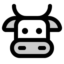 cow duotone icon