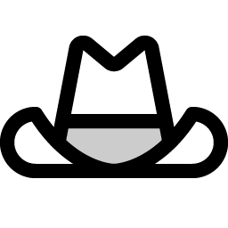 cowboy hat duotone icon