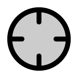 crosshair simple duotone icon