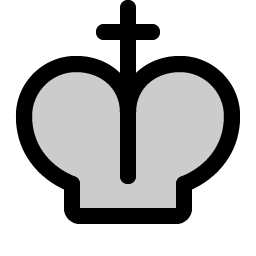 crown cross duotone icon