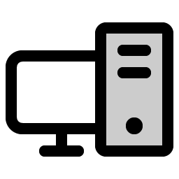 desktop tower duotone icon