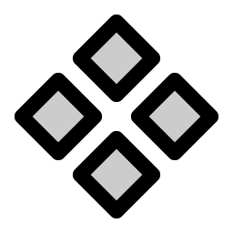 diamonds four duotone icon