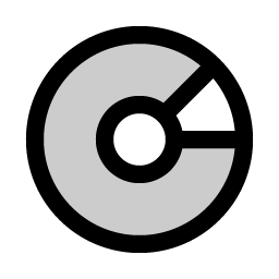 disc duotone icon
