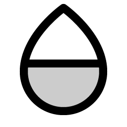 drop half bottom duotone icon