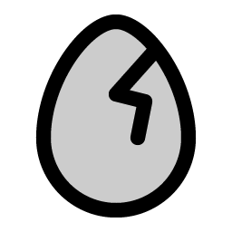 egg crack duotone icon