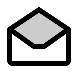 envelope simple open duotone icon