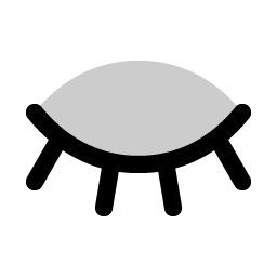 eye closed duotone icon