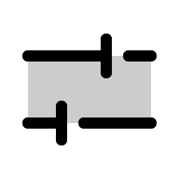 faders horizontal duotone icon