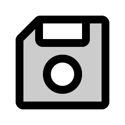 floppy disk back duotone icon