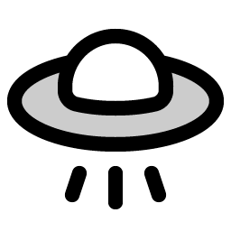 flying saucer duotone icon