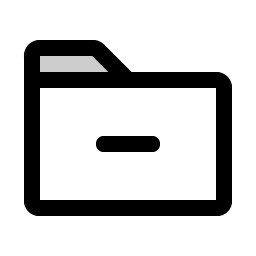 folder minus duotone icon