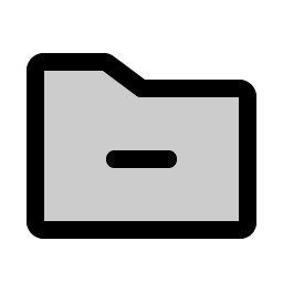 folder simple minus duotone icon