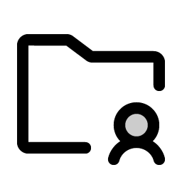 folder simple user duotone icon