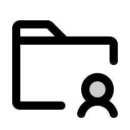 folder user duotone icon