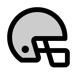 football helmet duotone icon