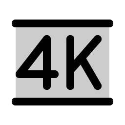 four k duotone icon