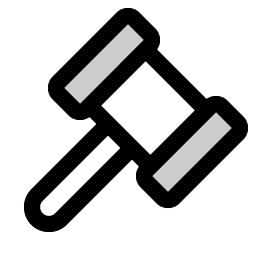 gavel duotone icon