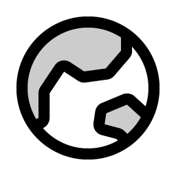 globe hemisphere east duotone icon