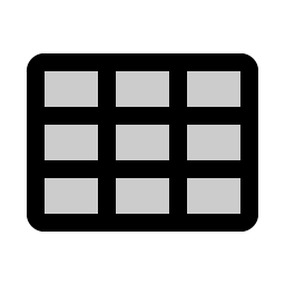 grid nine duotone icon