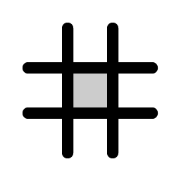 hash straight duotone icon