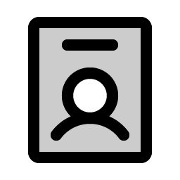 identification badge duotone icon