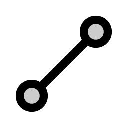 line segment duotone icon