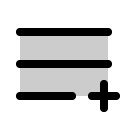 list plus duotone icon