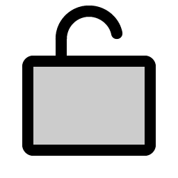 lock simple open duotone icon