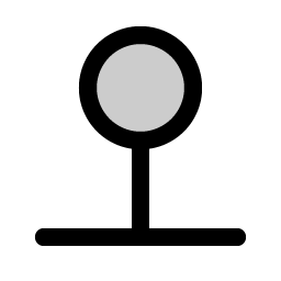 map pin simple line duotone icon