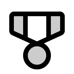 medal military duotone icon