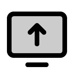 monitor arrow up duotone icon