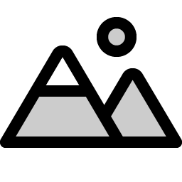 mountains duotone icon