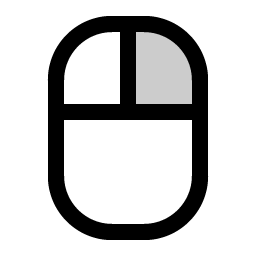 mouse right click duotone icon