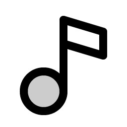 music note duotone icon