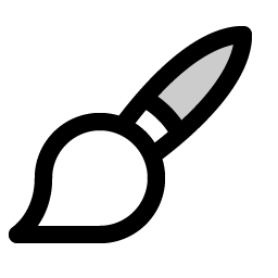 paint brush duotone icon