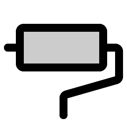 paint roller duotone icon