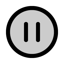 pause circle duotone icon