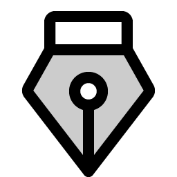 pen nib straight duotone icon