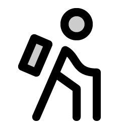 person simple hike duotone icon