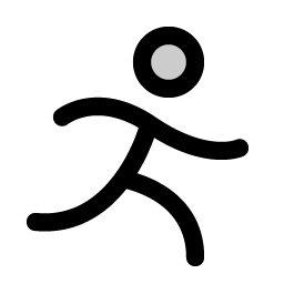 person simple run duotone icon